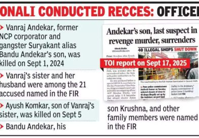 कट रचण्याच्या आरोपाखाली नाना पेथ रीव्हेंज हत्येत माजी नगरसेवकांच्या पत्नीला अटक केली कट रचण्याच्या आरोपाखाली नाना पेथ रीव्हेंज हत्येत माजी नगरसेवकांच्या पत्नीला अटक केली